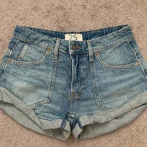 Free people Beginners luck slouch denim shorts!